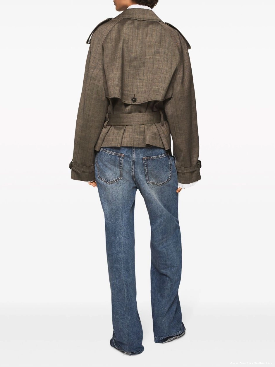 Affordable Stella Wales of McCartney Women jacket Prince check-print 0803